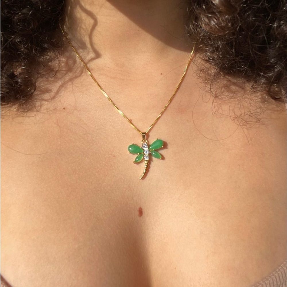 Jade Dragonfly Necklace
